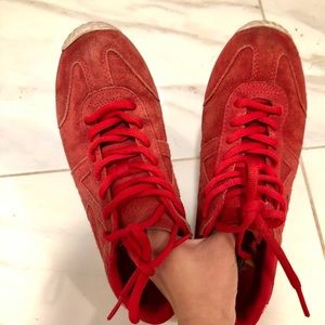 Adidas red sneakers women